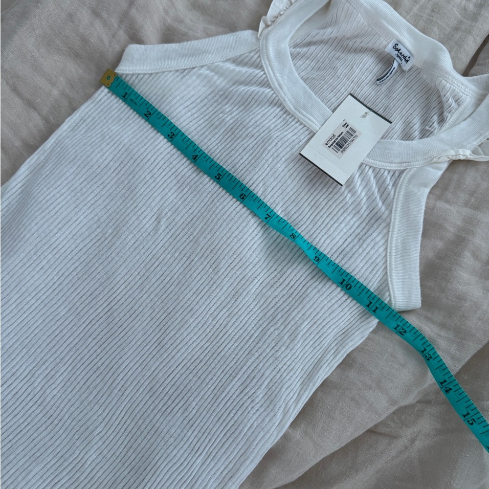Splended Ribbed Tank with Ruffles NEW NWT - Picture 9 of 10
